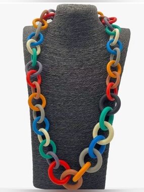 Colorful Oversized Link Necklace